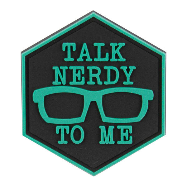 Hexagon 3D PVC Patch Talk Nerdy to Me - Bild 1