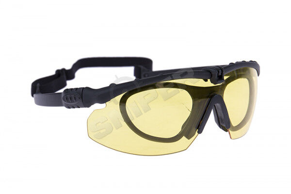 Battle Pro Schutzbrille Set Black, Yellow Lens - Bild 1