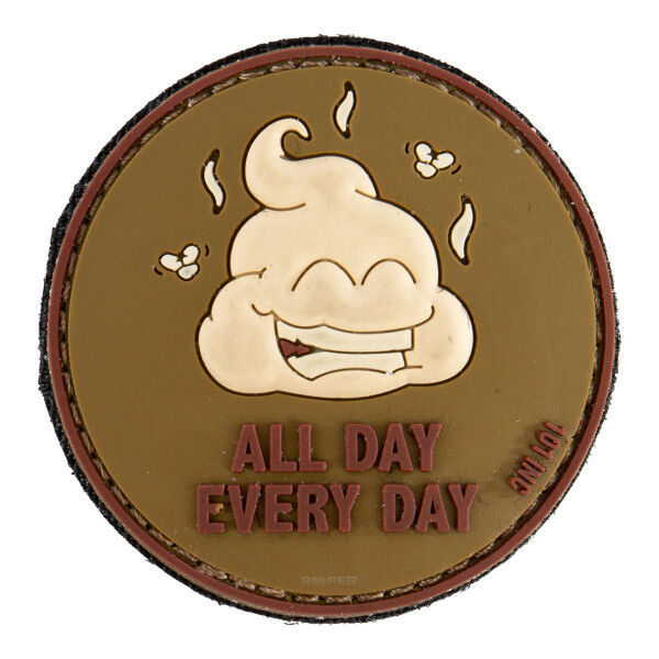 All Day Every Day PVC Patch, green/brown - Bild 1