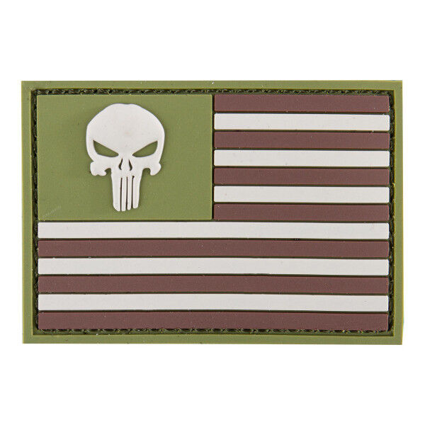 Patch PVC 3D Punisher USA flag - Bild 1