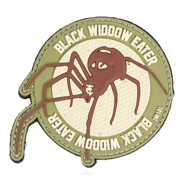 3D PVC Patch Black widow eater, coyote - Bild 1