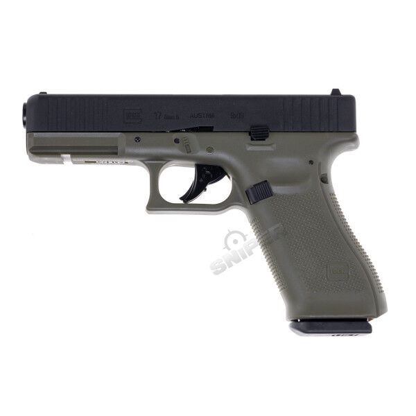 Glock 17 Gen 5 GBB Softair Pistole, Black/Green - Bild 1