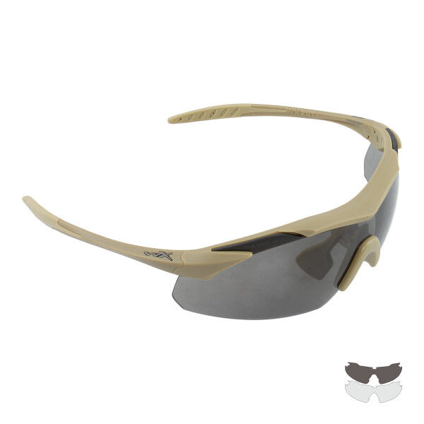 WileyX WX Vapor 2.5 Tan Frame Goggles, Grey/Clear Lens - Bild 1