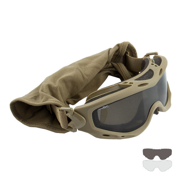 WileyX Tan Frame Spear Goggles, Grey/Clear Lens - Bild 1