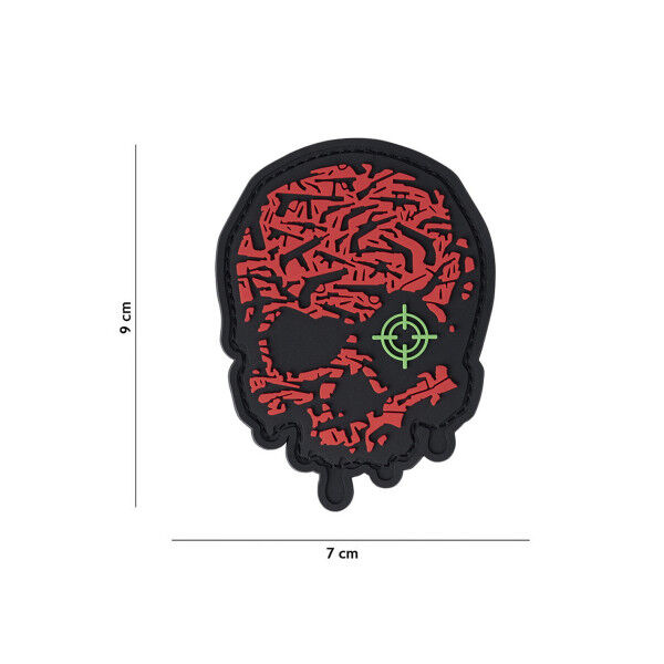 Patch PVC 3D Target Eye Skull, Red - Bild 1