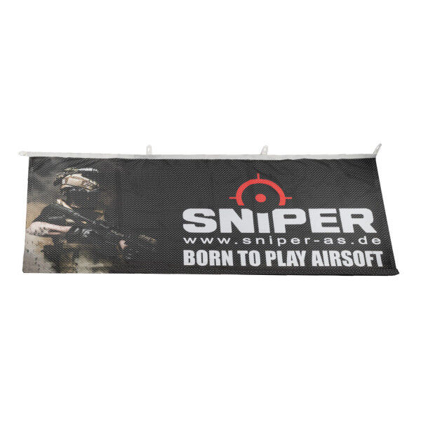 SNIPER-AS &quot;Born To Play Airsoft&quot; Flagge #2, 80x200 cm - Bild 1