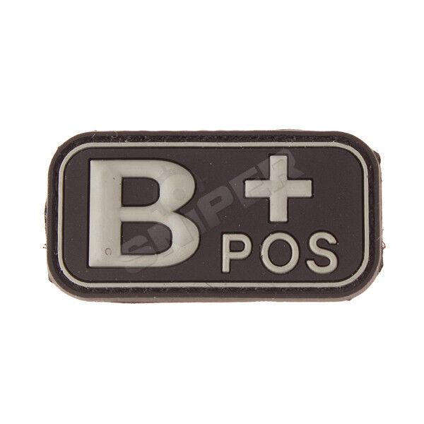 Blood Type 3D PVF Patch B+, black (B174) - Bild 1