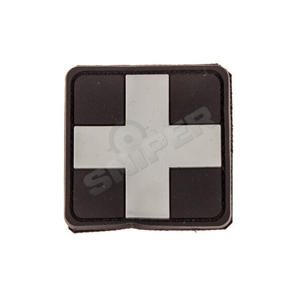 Medic Cross PVC Patch, grey (B217) - Bild 1