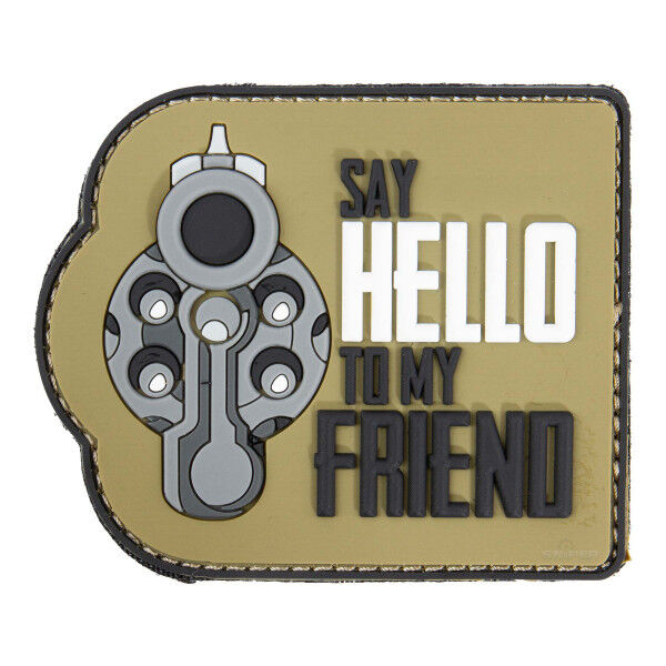 Patch 3D PVC Say hello to my friend, coyote - Bild 1