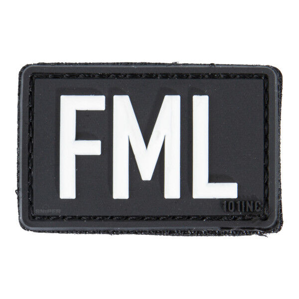 Patch 3D PVC FML (Fuck My Life), black - Bild 1