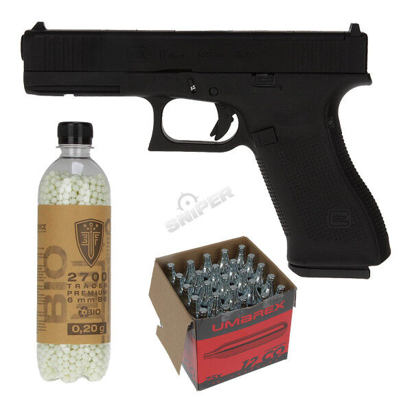 Bundle Deal - Glock 17 Gen 5 MOS GBB Softair Pistole, Black - Bild 1