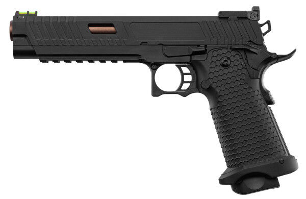 Golden Eagle 6&quot; Hi-Capa GBB Airsoft Pistole, Black - Bild 1