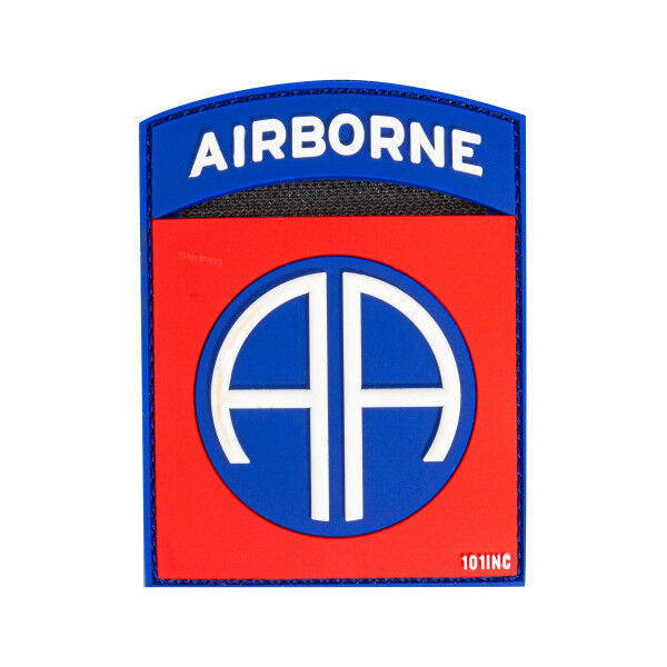 3D PVC Patch Airborne 82nd, red - Bild 1