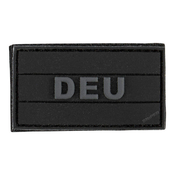 German Flag PVC Patch, black - Bild 1