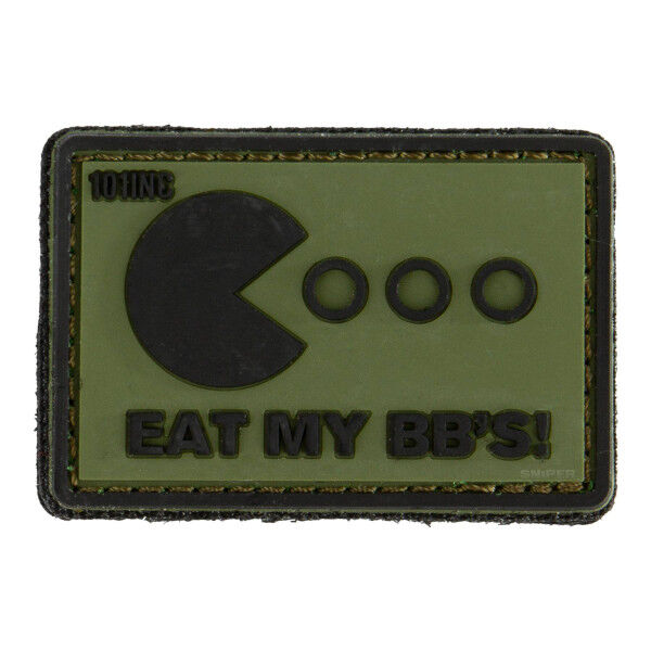 Eat my BB´s PVC Patch, green/black - Bild 1