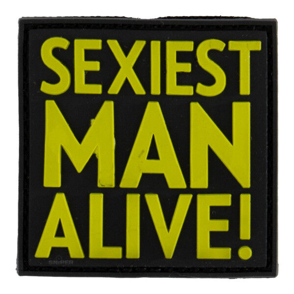 Sexiest Man Alive PVC Patch, gelb - Bild 1