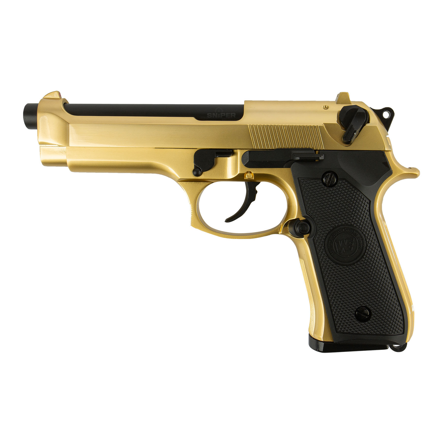 WE M92 Full Metal Gold GBB Softair Pistole | Sniper Airsoft Supply