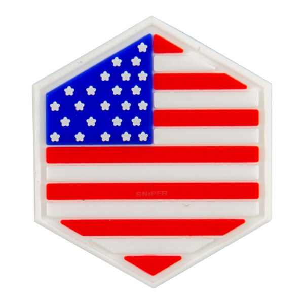 Hexagon 3D PVC Patch USA - Bild 1