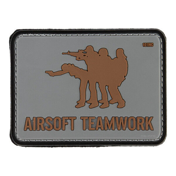 Airsoft Teamwork PVC Patch, grau - Bild 1