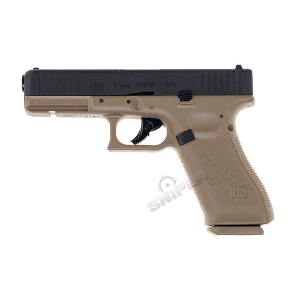 Glock 17 Gen 5 GBB Softair Pistole, Black/Tan - Bild 1