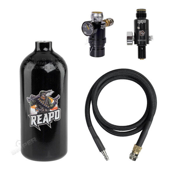 Reapo Twister Micro Regulator Complete HPA Set Black, US Version - Bild 1