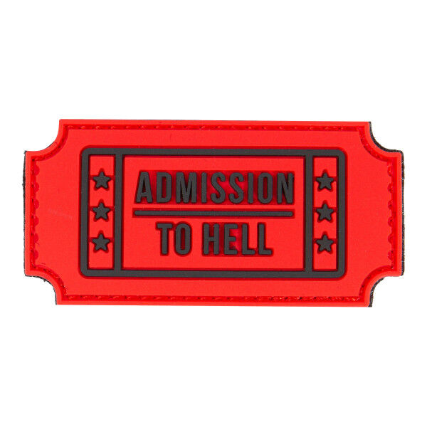 Patch 3D PVC Admission to Hell, red - Bild 1