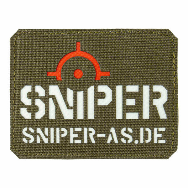 Sniper Lasercut Patch, Ranger Green, 9x7cm - Bild 1