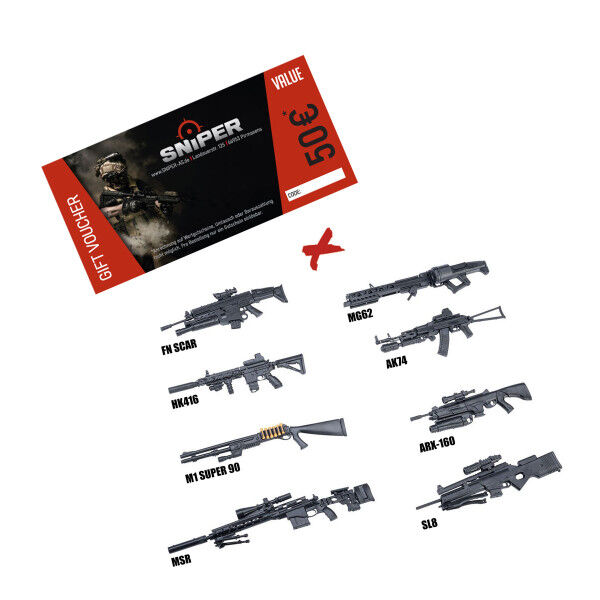 50€ Gutschein + Miniature Assault Weapon Gun - Bild 1