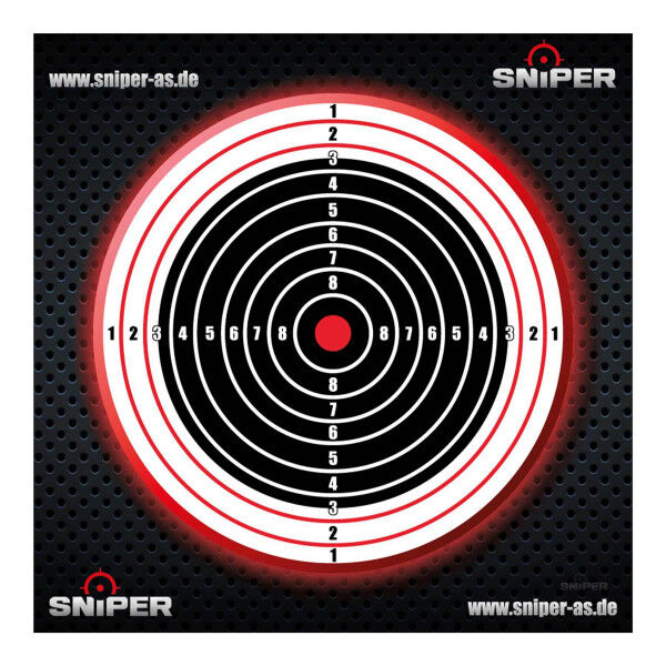 Zielscheiben 30x30cm, Sniper Target red, 10 Stück - Bild 1
