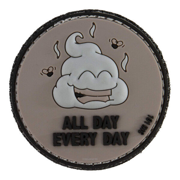 All Day Every Day PVC Patch, grey - Bild 1