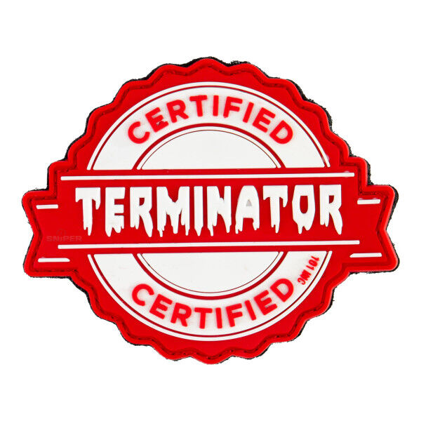 Patch PVC Terminator, rot/weiß - Bild 1