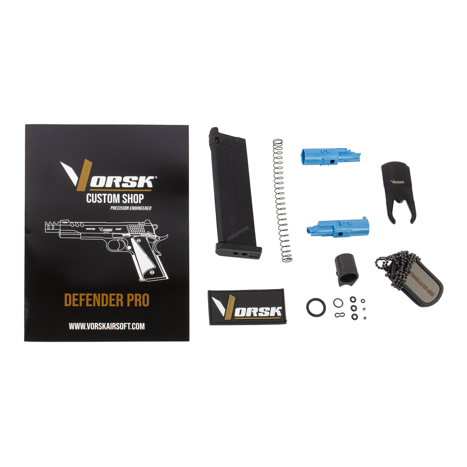 Pistolet Airsoft Vorsk CS Defender Pro M.E.U Blowback full métal Bicolor  Série limitée
