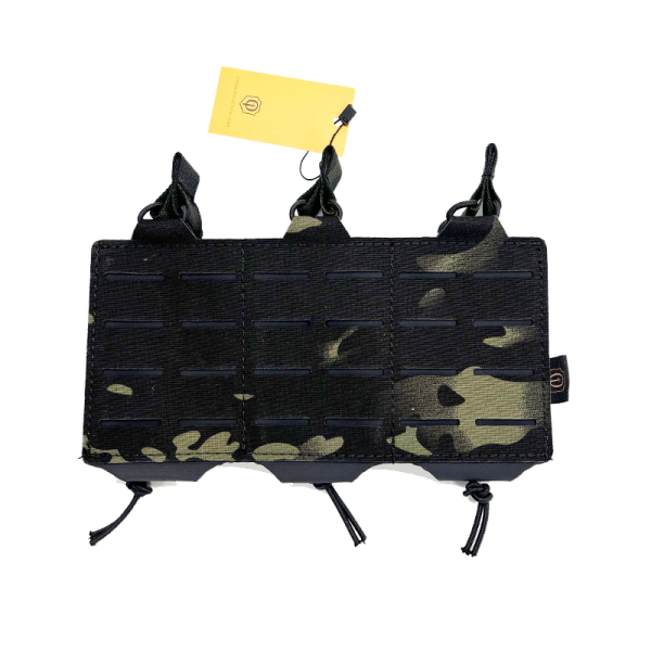 Conquer Triple M4 Mag Pouch, Black Camo - Bild 1