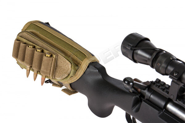 Sniper Rifle Stock Ammo Pouch, Khaki/Tan - Bild 1