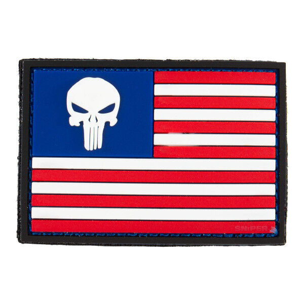 Patch PVC 3D Punisher USA Flagge - Bild 1