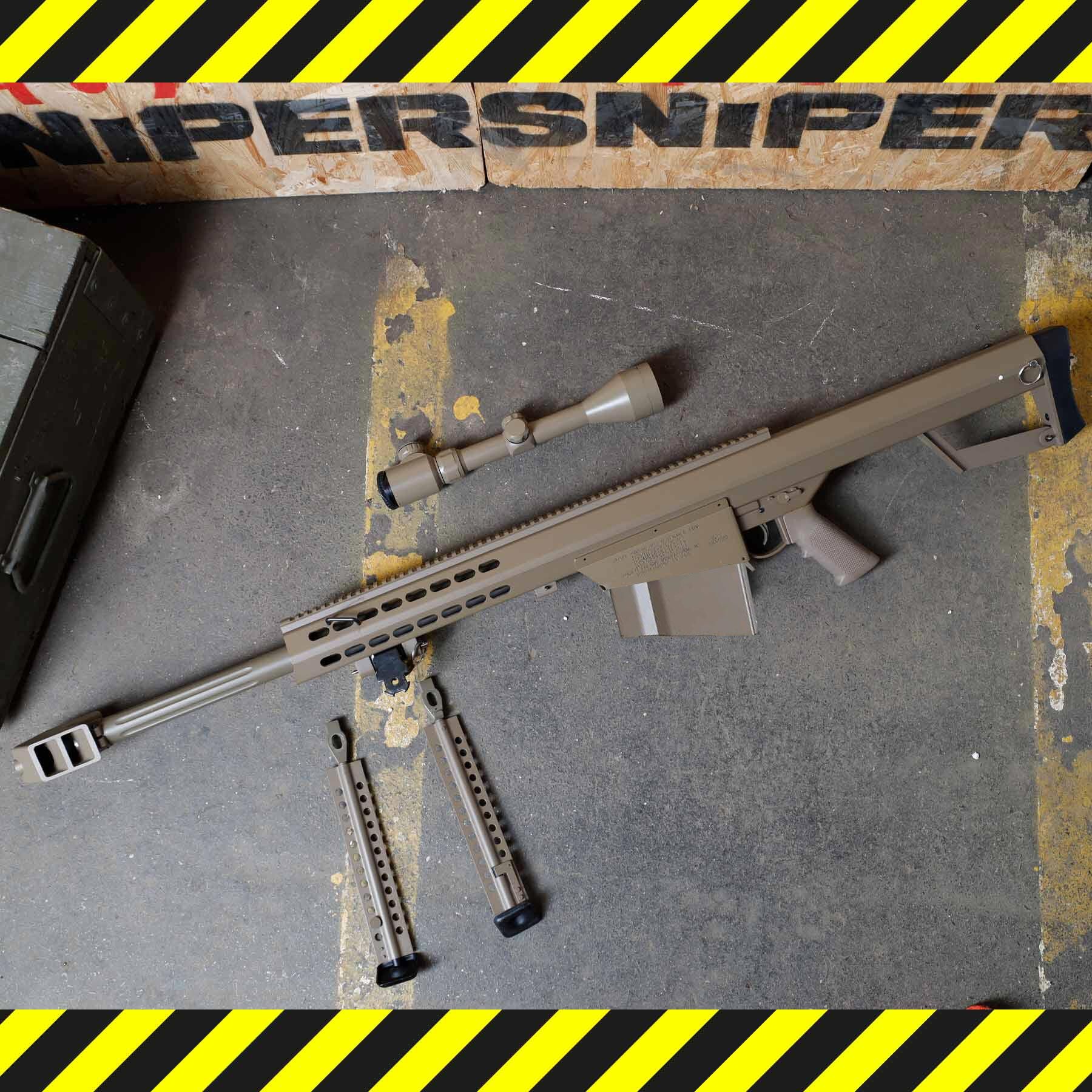 B Ware Barrett Licensed M A Sniper Rifle S Aeg Tan Biohazard Sale Sale Sniper Airsoft