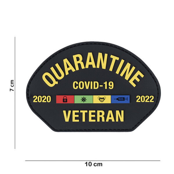 Patch 3D PVC Quarantine Veteran, Black - Bild 1