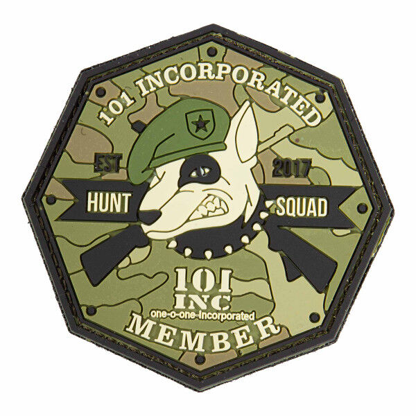 3D PVC Patch 101 INC Hunt squad, green - Bild 1