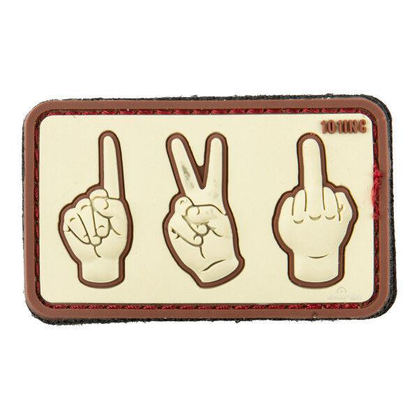 Patch 3D PVC one, two, fuck you, coyote - Bild 1