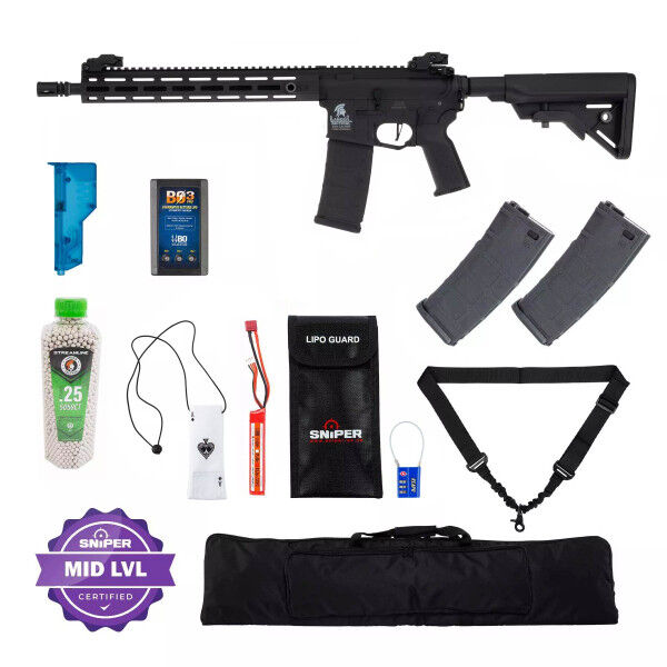 Einsteiger Set #3 - Lancer LT-32 M-Lock 13&quot; Gen 3 w/ Nebula ETU (S)AEG, Black - Bild 1