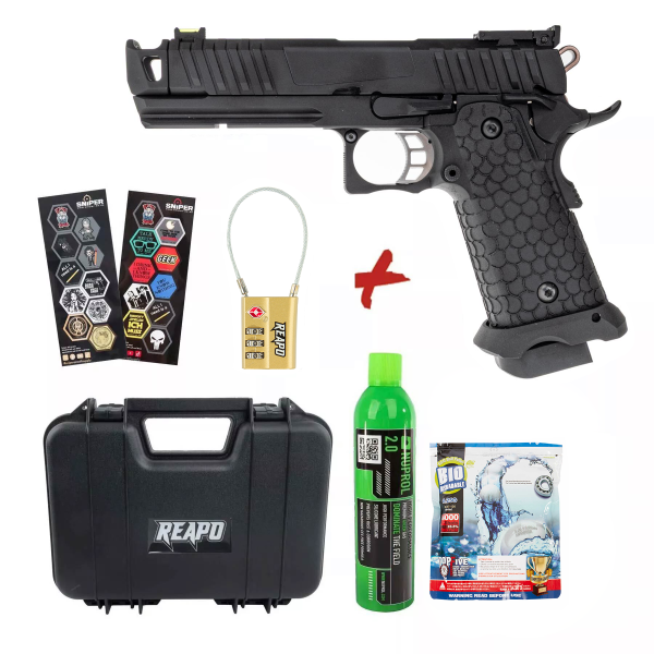 Bundle Deal #1 - Reapo Trokia MKII GBB Airsoft Pistole, Black - Bild 1