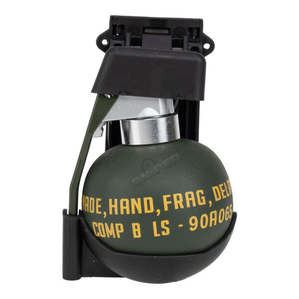 M67 Dummy Grenade mit Black Molle Set Holder - Bild 1