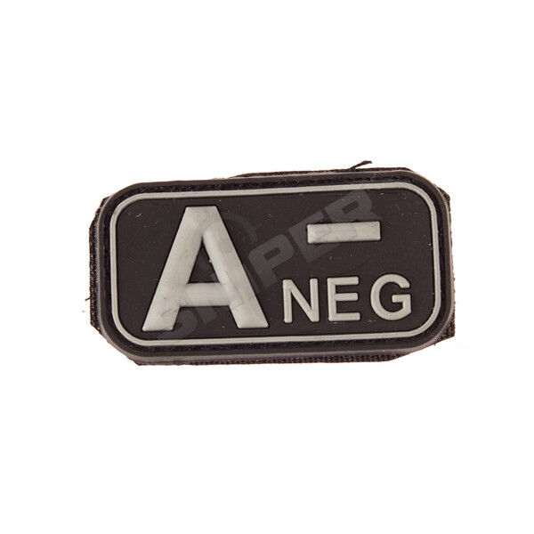 Blood Type 3D PVF Patch A-, black (B175) - Bild 1