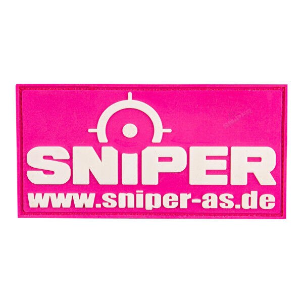 Sniper 3D Rubber Patch, Pink, 9 x 4,5cm - Bild 1