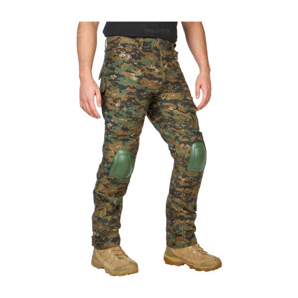 Tactical Combat Pants m. Pads, Digital Woodland - Bild 1