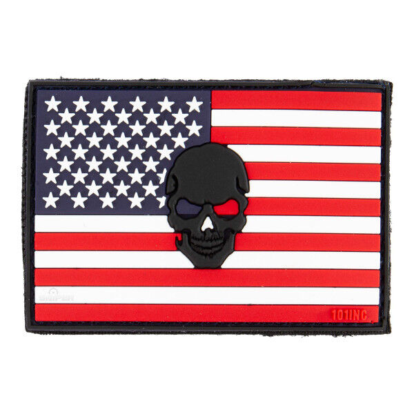 USA Skull Flagge 3D PVC Patch - Bild 1
