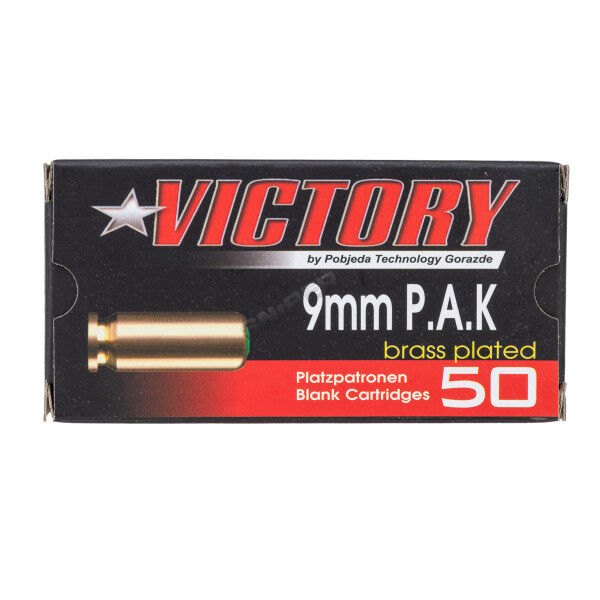 Victory 9mm P.A.K. Platzpatronen, 50 Stück - Bild 1