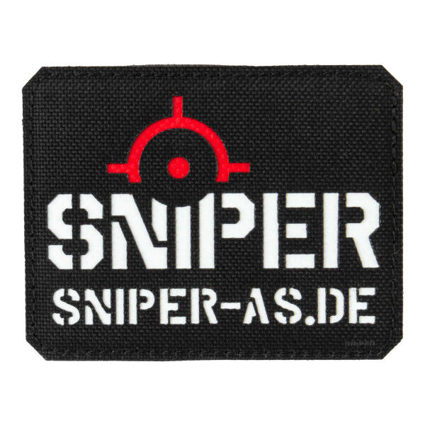 Sniper Lasercut Patch, Black, 9x7cm - Bild 1