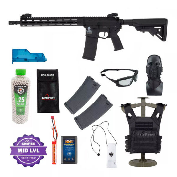 Einsteiger Set #2 - Lancer LT-32 M-Lock 13&quot; Gen 3 w/ Nebula ETU (S)AEG, Black - Bild 1