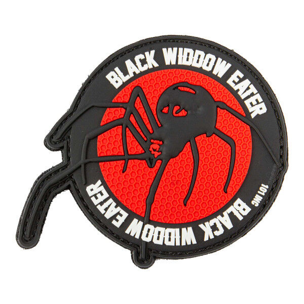 3D PVC Patch Black widow eater, red - Bild 1